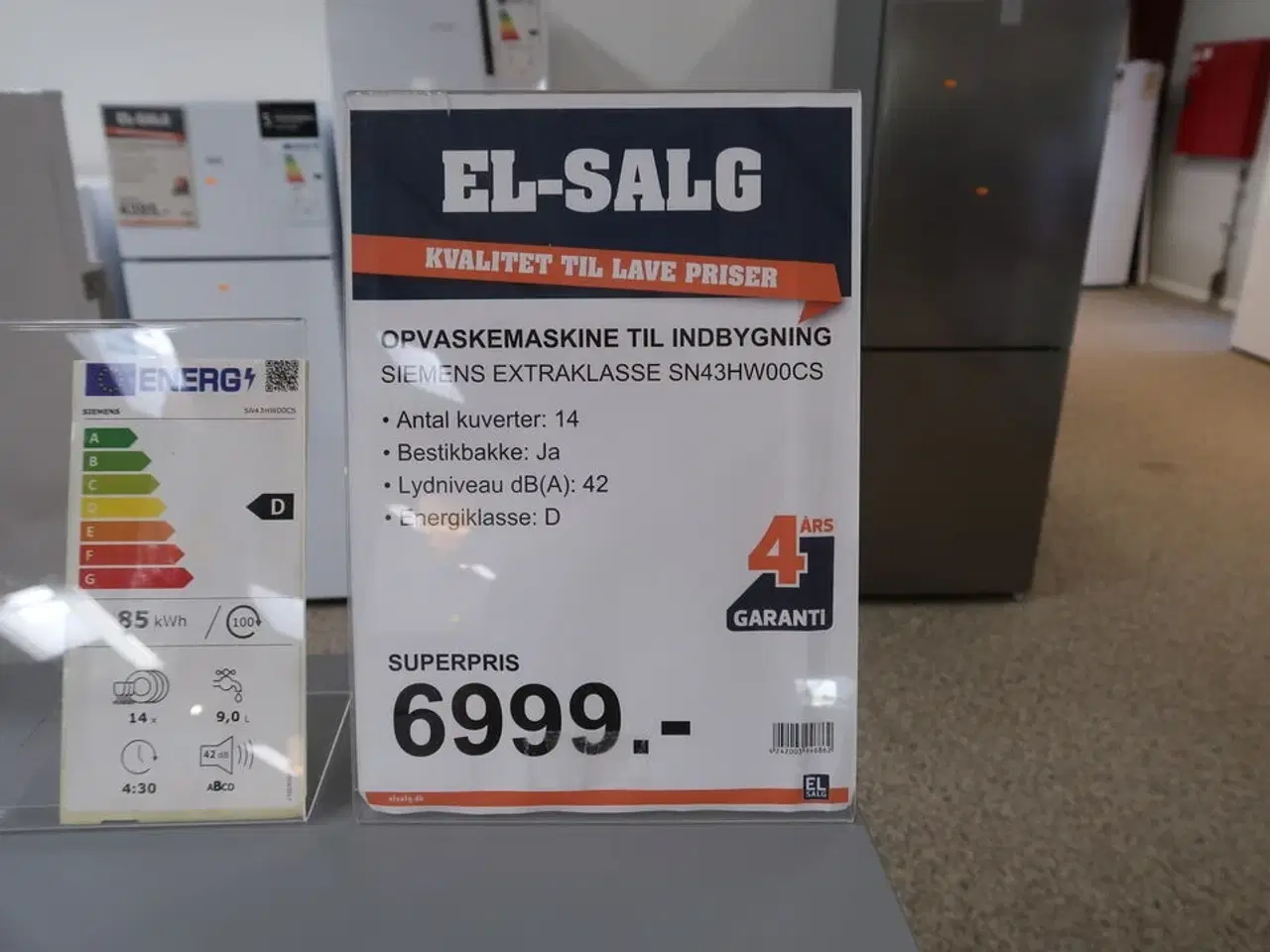 Billede 3 - Opvaskemaskine SIEMENS Extraklasse SN43HW00CS