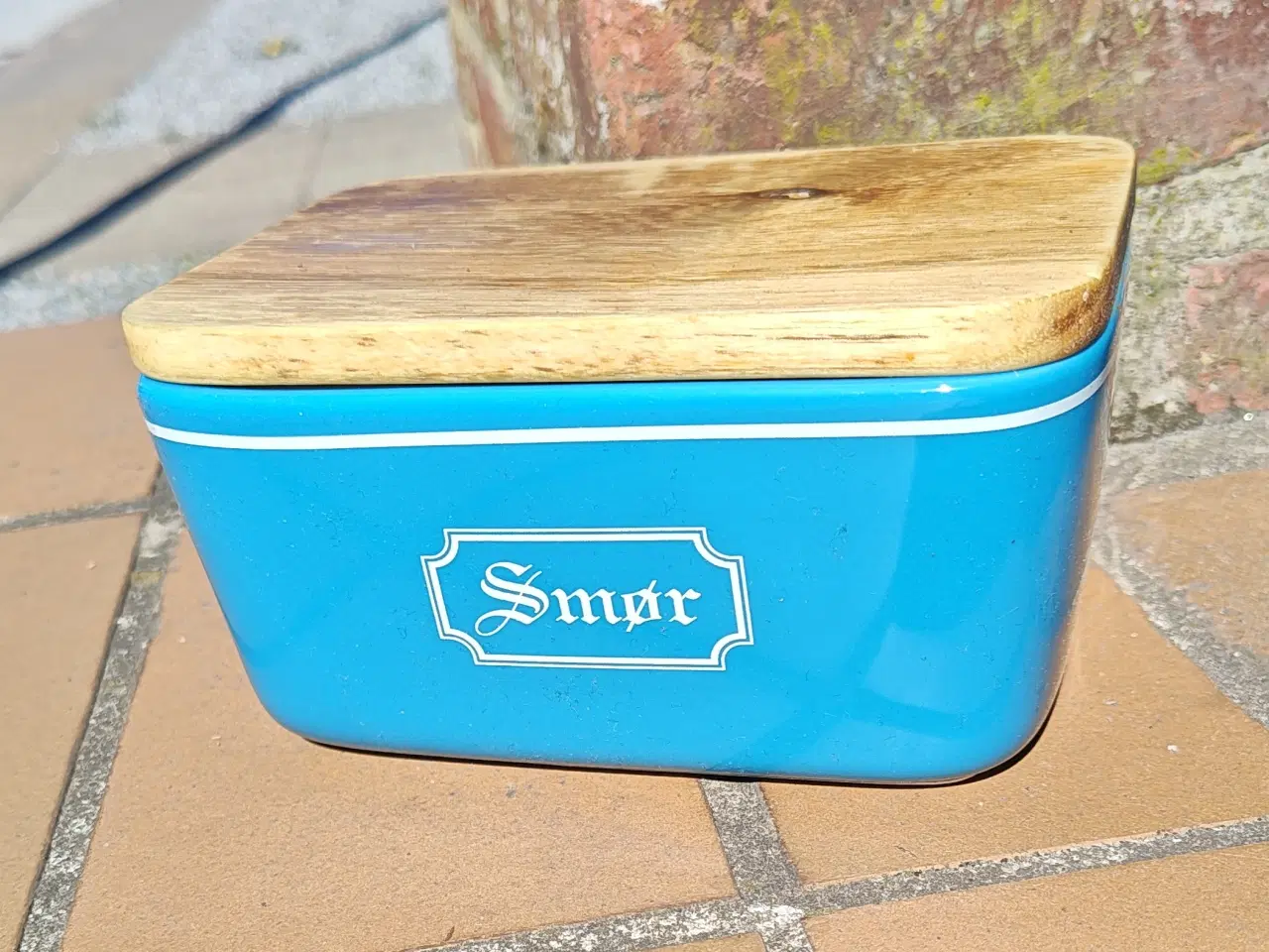 Billede 1 - Matador Smørboks i madam blå farve fra DR Smør 