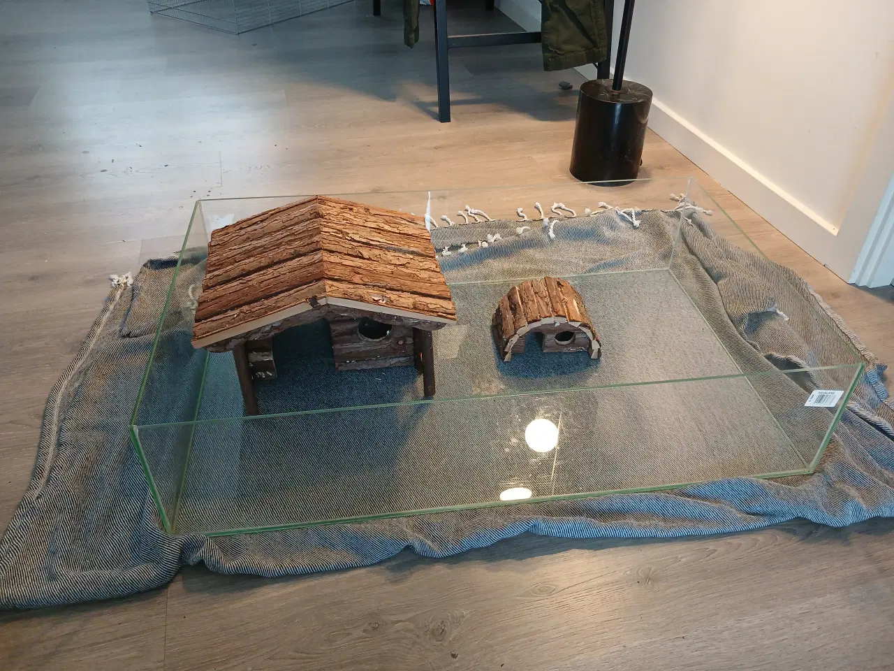 Billede 1 - Stort bur med glas bund