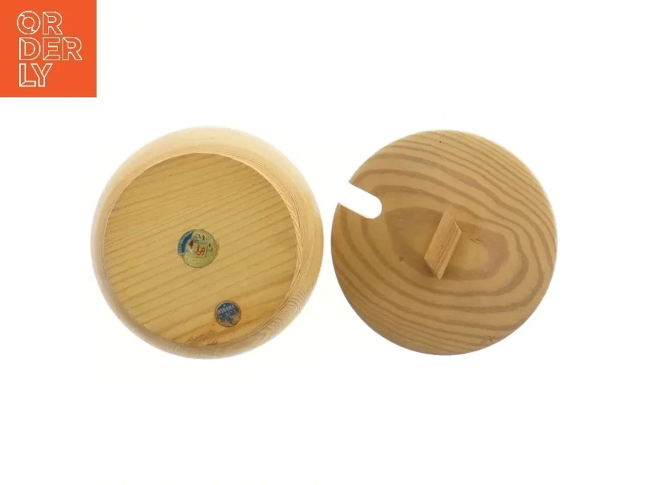 Billede 4 - Stort Saltkar i træ med ske, flot stand (str. Ø 11 cm)