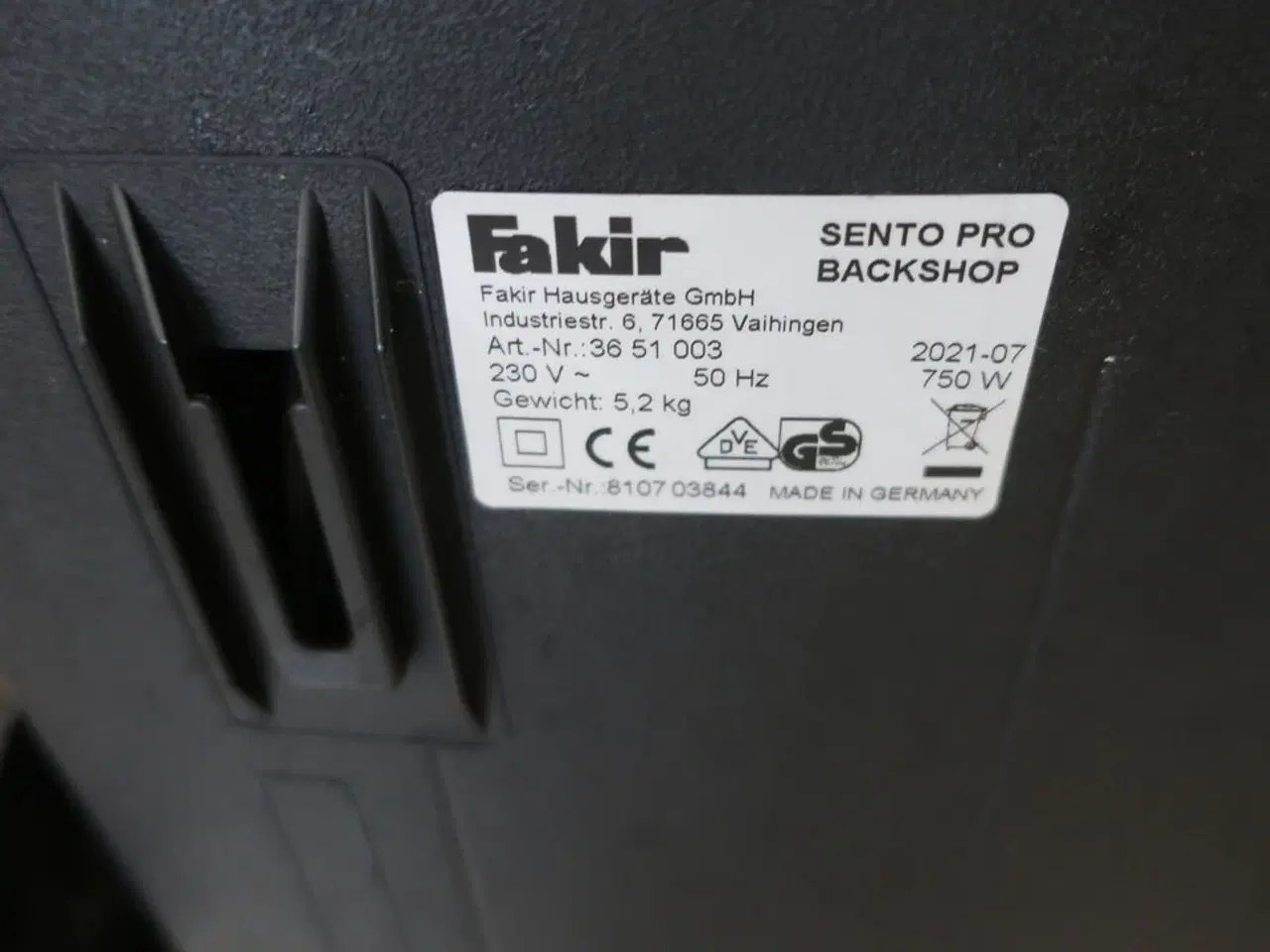 Billede 2 - Støvsuger FAKIR SENTO PRO BACKSHOP