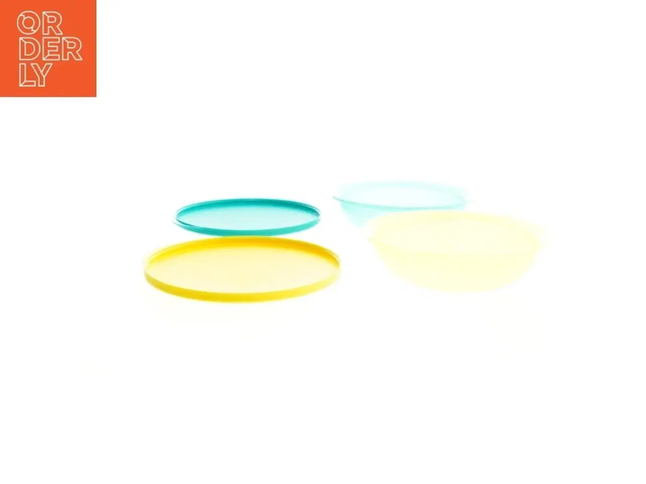 Billede 3 - Plastskåle med låg fra Tupperware (str. Ø 17x4 cm)