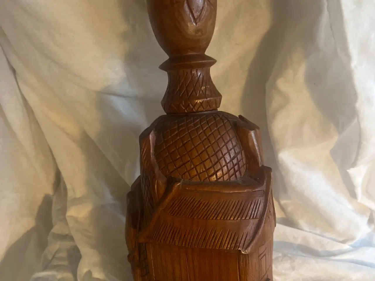 Billede 2 - Teaktræ bordlampe