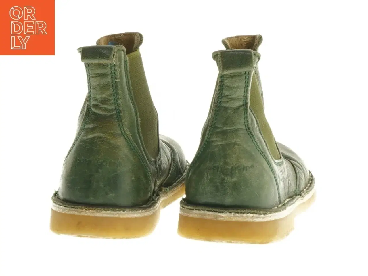 Billede 2 - Grønne børnestøvler i læder, størrelse 24 fra Pompom (str. 24 )