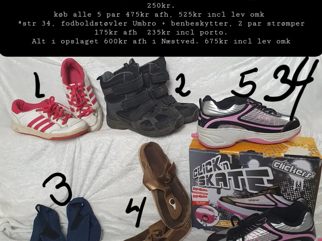Billede 7 - Adidas kondisko str 34 pige+ andre sko