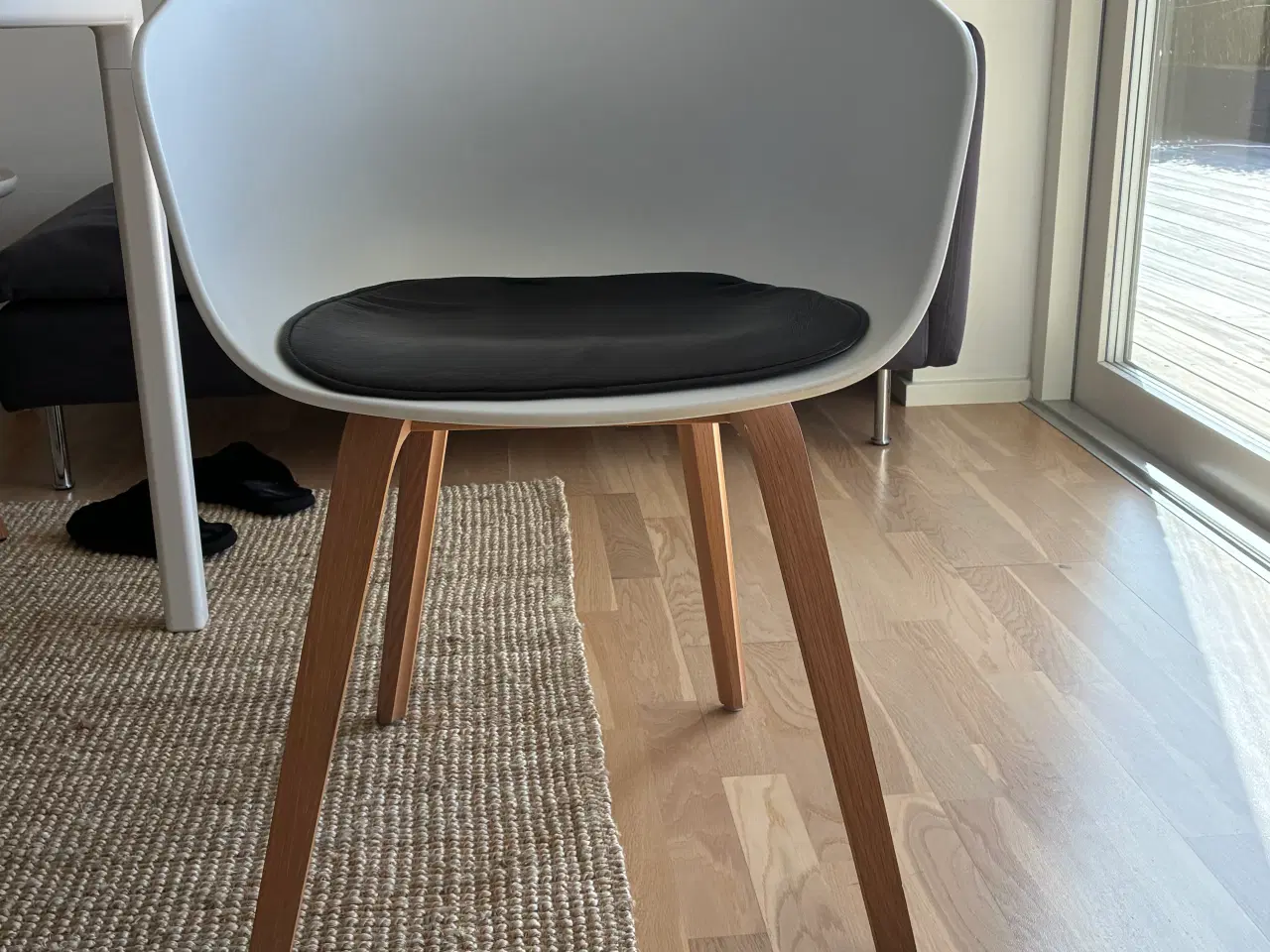 Billede 3 - 4 stk Hay stole med læderhynde