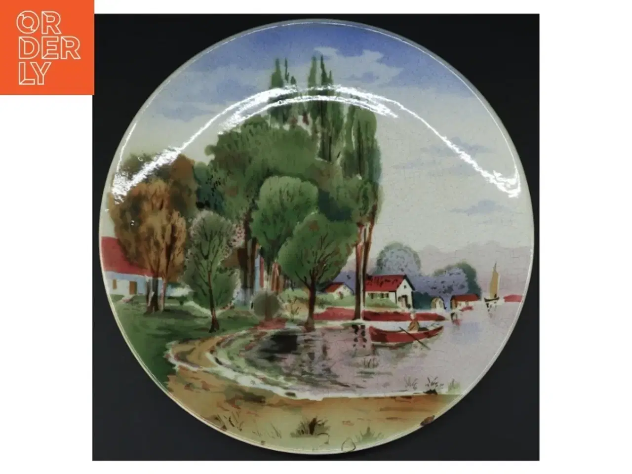 Billede 1 - Dekorativ platte (str. Ø. 28 cm)