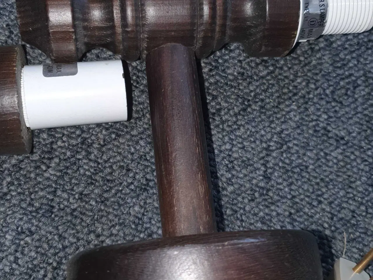 Billede 3 - 2 stk retro/ vintage træ væglamper