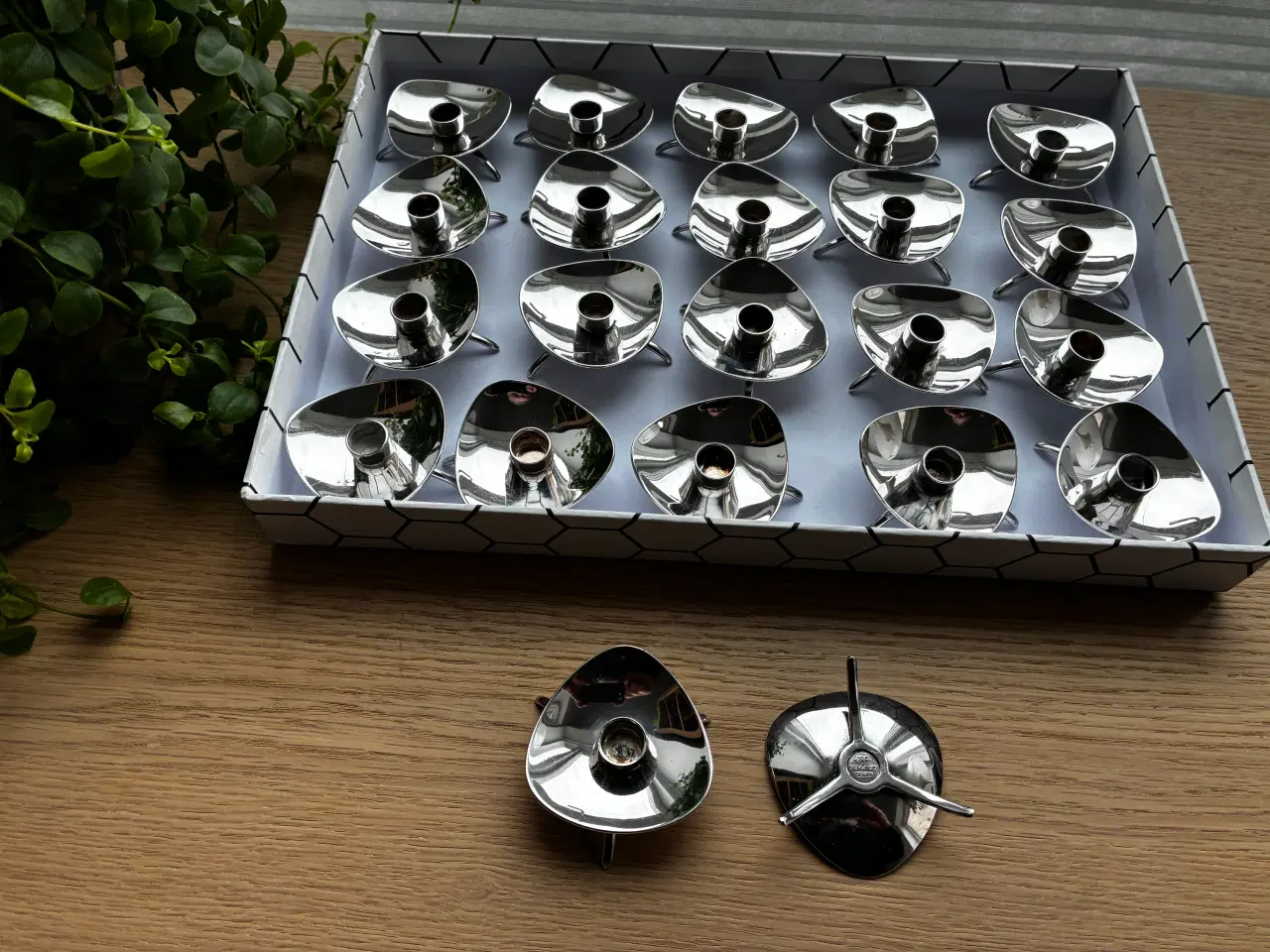 Billede 1 - Cohr Danmark lysestager i pletsølv