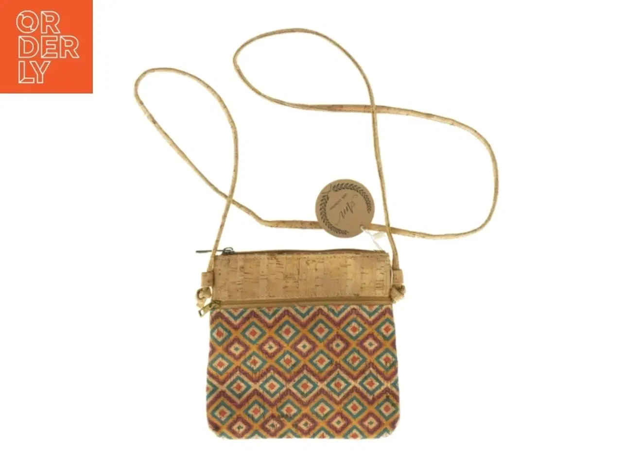 Billede 1 - Kork Mønstret Crossbody skuldertaske NY MED PRISMÆRKE (str. 18 x 17 cm)
