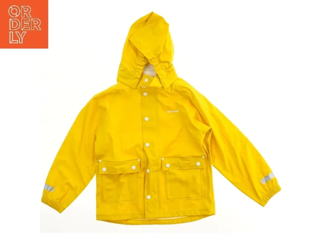 Billede 1 - Gul regnjakke med hætte fra Tretorn (str. 134)