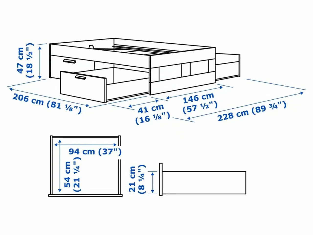 Billede 6 - 180x200 Brimnes seng med Dunlopillo madrasser 