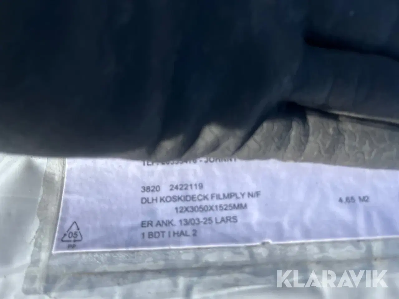 Billede 6 - Støbeplade/trailerplade DLH Filmply N/F 1 styk