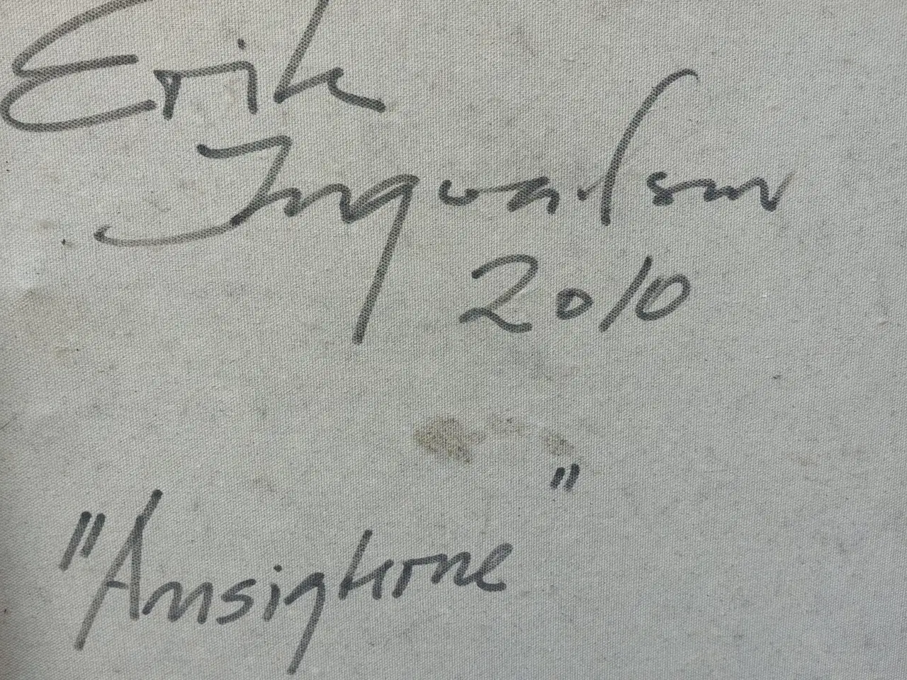 Billede 2 - Maleri af Erik Ingvardson "Ansigterne"