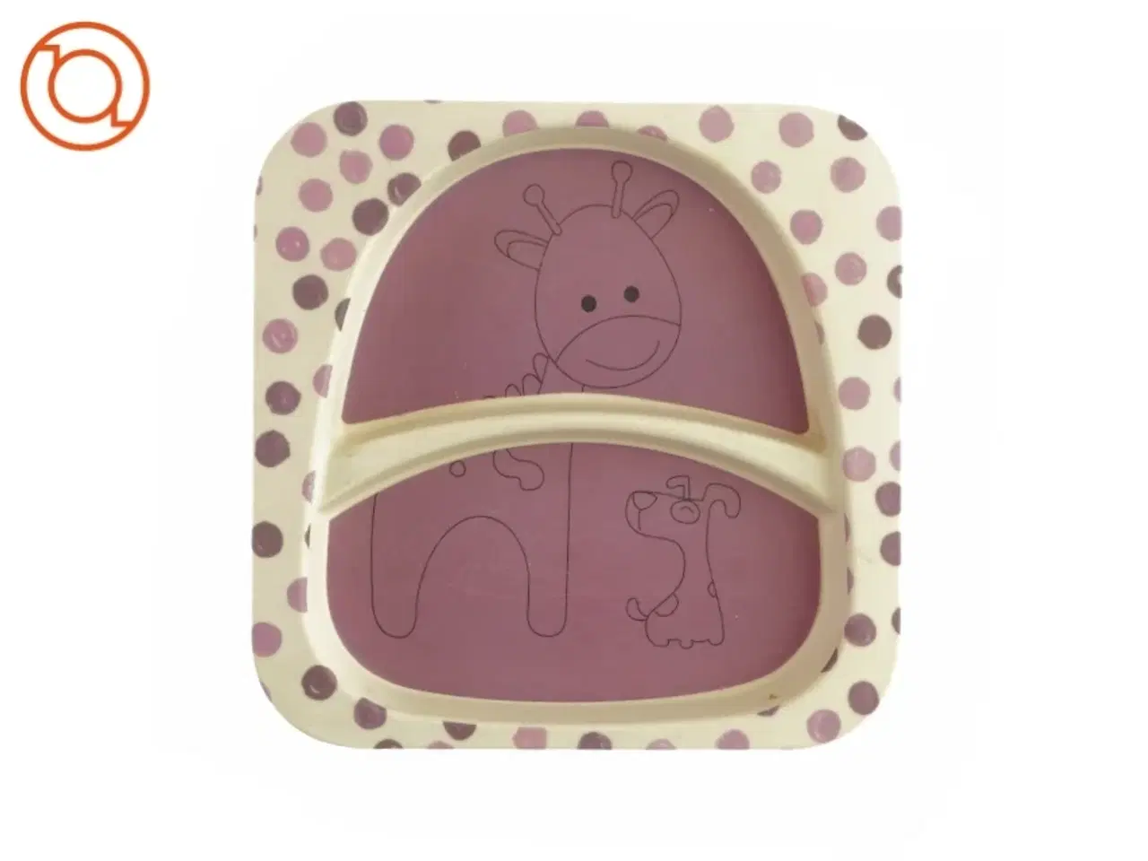 Billede 1 - Børnetallerken i plast med 2 rum