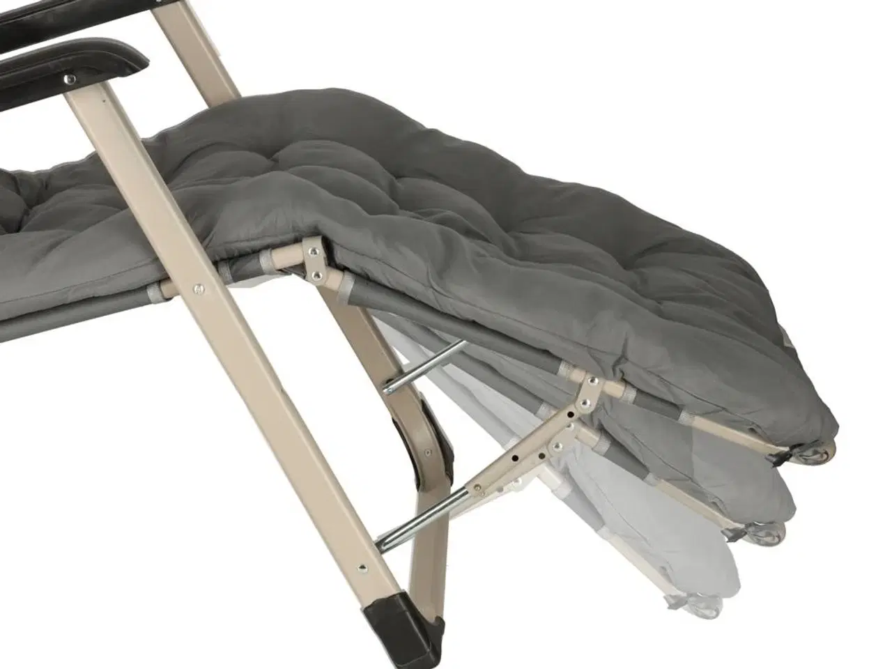 Billede 9 - Sammenklappelig have- og strandstol med pude – grå