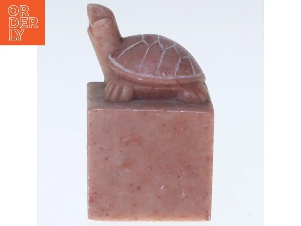 Billede 1 - Skildpadde skulptur på base (str. 6x3,5 cm)