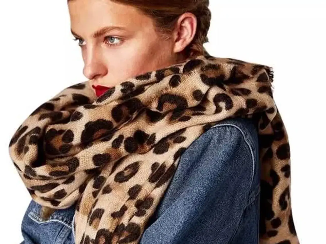 Billede 1 - Lækkert luksus leopard tørklæde 