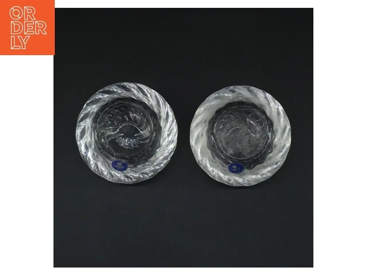 Billede 2 - Glas fyrfadsstager fra Royal Copenhagen (str. Ø 10 cm)