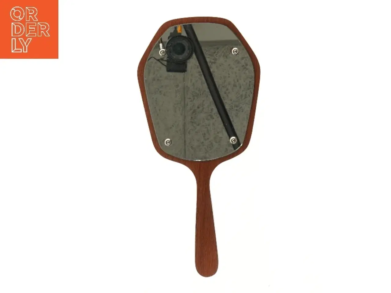 Billede 3 - Vintage Teak træ Håndspejl i træramme (str. 41 cm)