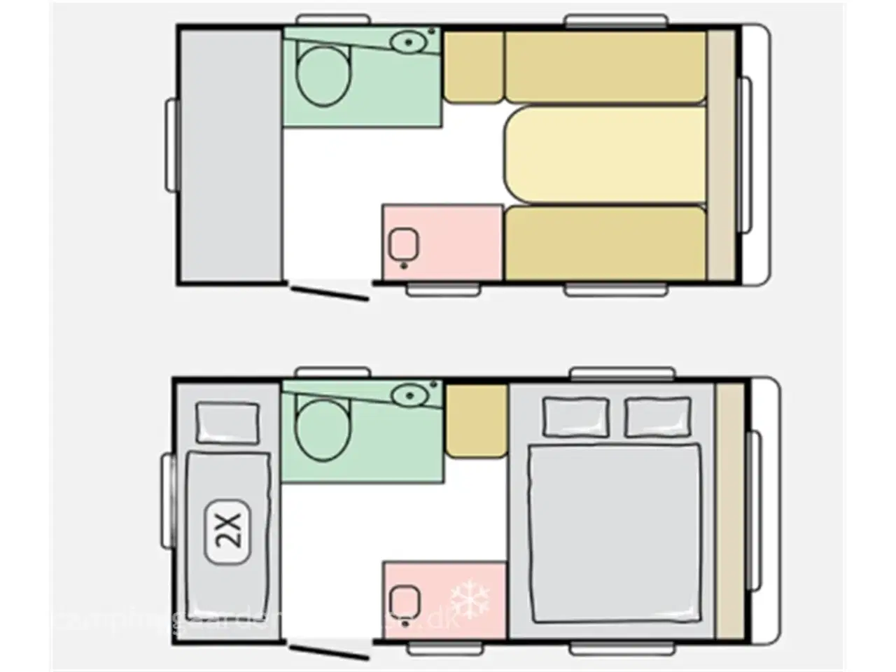 Billede 11 - 2026 - Adria Aviva Lite 360 DK   Let, El-bilvenlig og Perfekt til Sommer – Adria Aviva Lite 360 DK Køjevogn