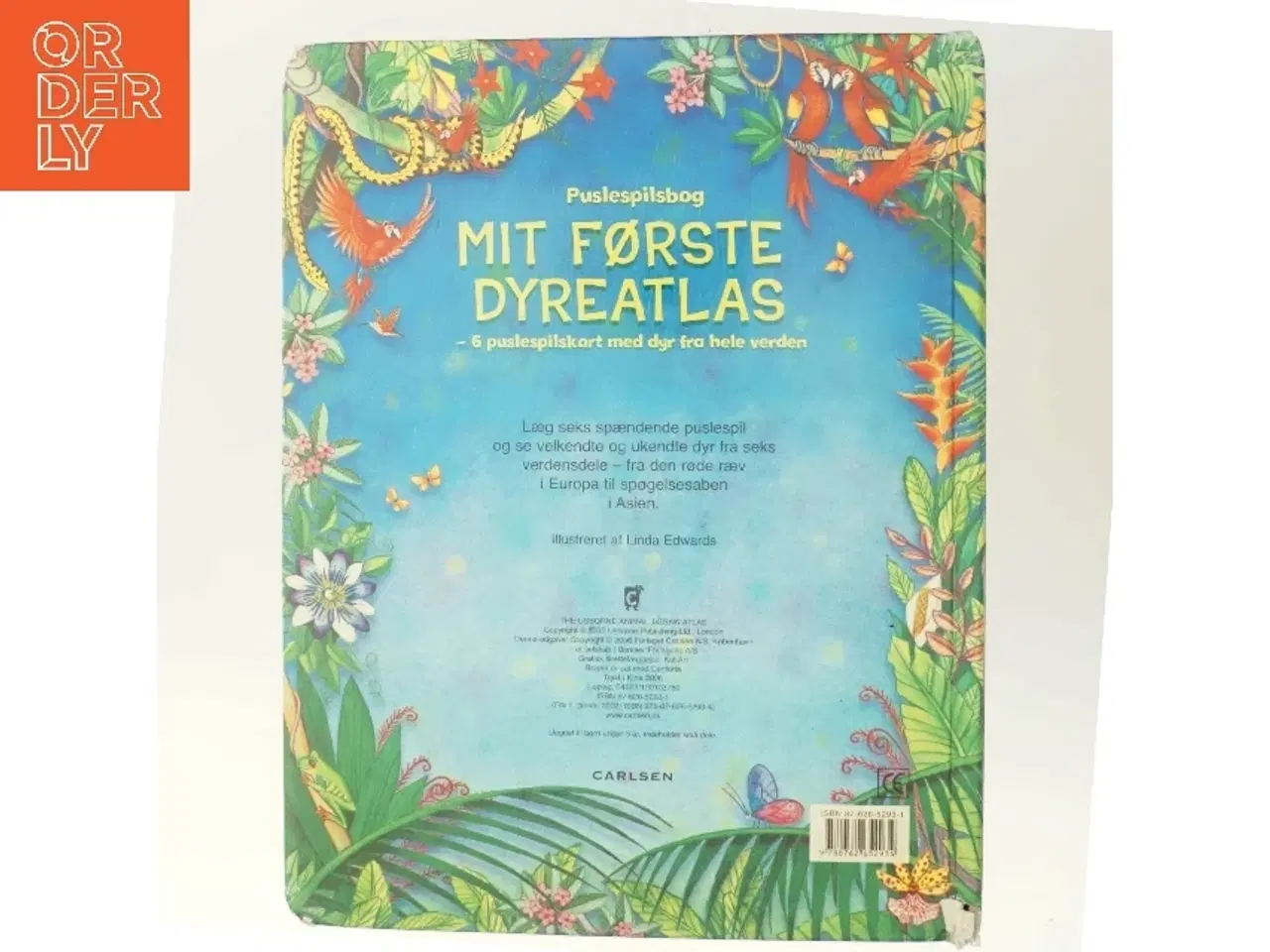 Billede 3 - Mit første dyreatlas : 6 puslespilskort med dyr fra hele verden (Bog)