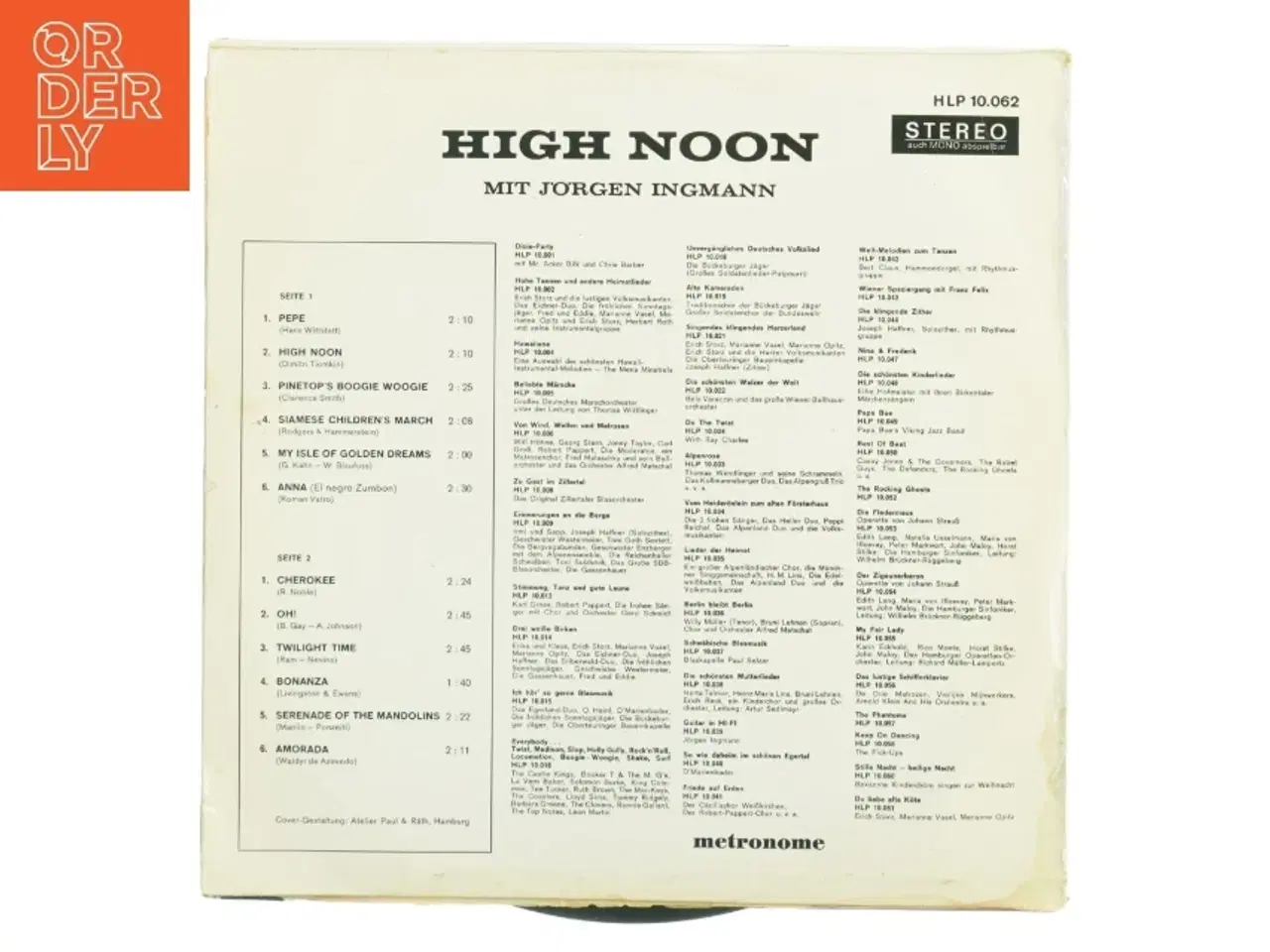 Billede 5 - Jørgen Ingmann - High Noon LP