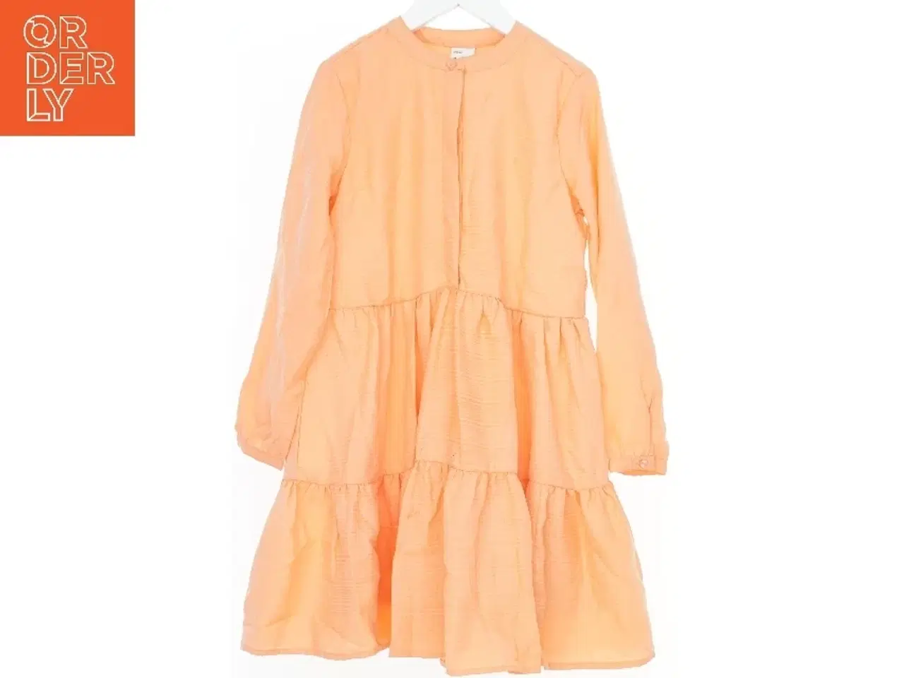 Billede 1 - Langærmet orange kjole fra VRS (str. 128)