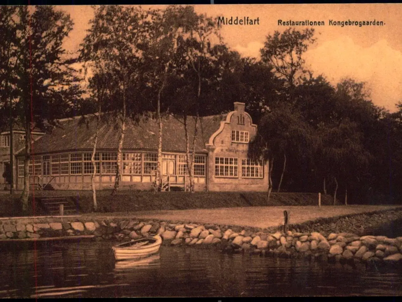Billede 1 - Middelfart - Restaurationen  Kongebrogaarden - J.G. Kreutzers Papir 64 - Ubrugt