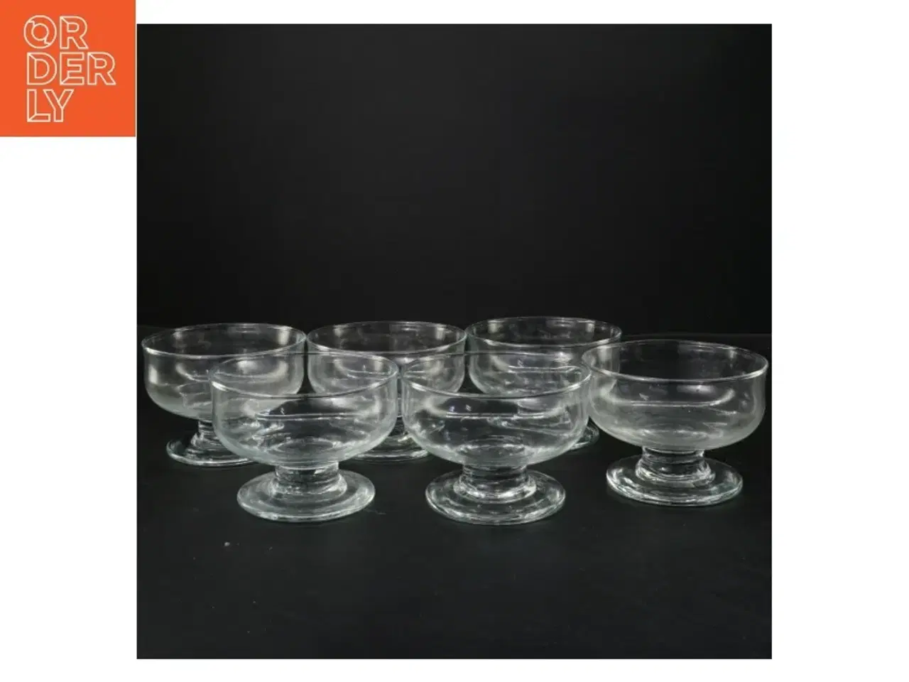 Billede 1 - Sæt af 6 glas dessertskåle (str. Ø 11x7 cm)