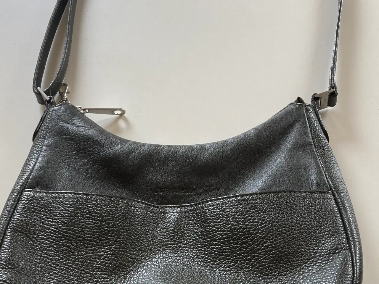 Billede 2 - Olivengrøn skindtaske fra Fratelli