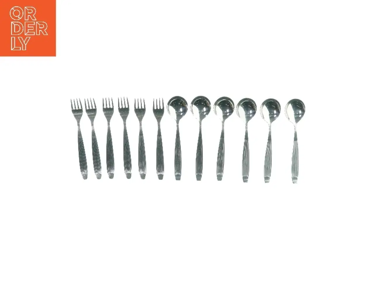 Billede 1 - Bestiksæt (6 gafler og 6 skeer) fra Ukendt (str. L:20cm)
