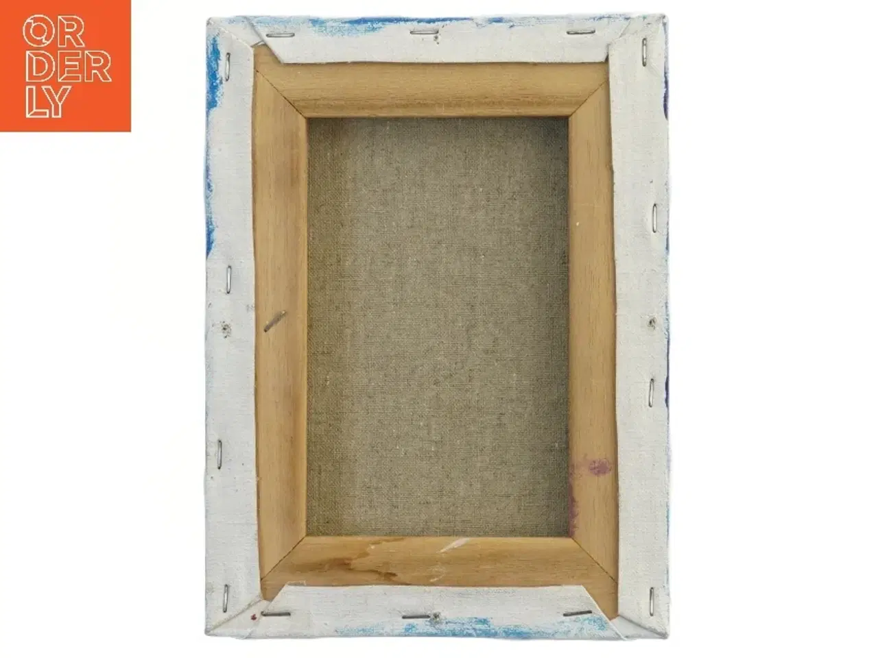 Billede 2 - Maleri med lilla blomster (str. 24,5x18 cm)