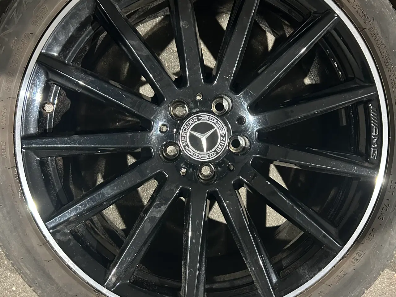 Billede 3 - 4 stk. originale Mercedes alufælge