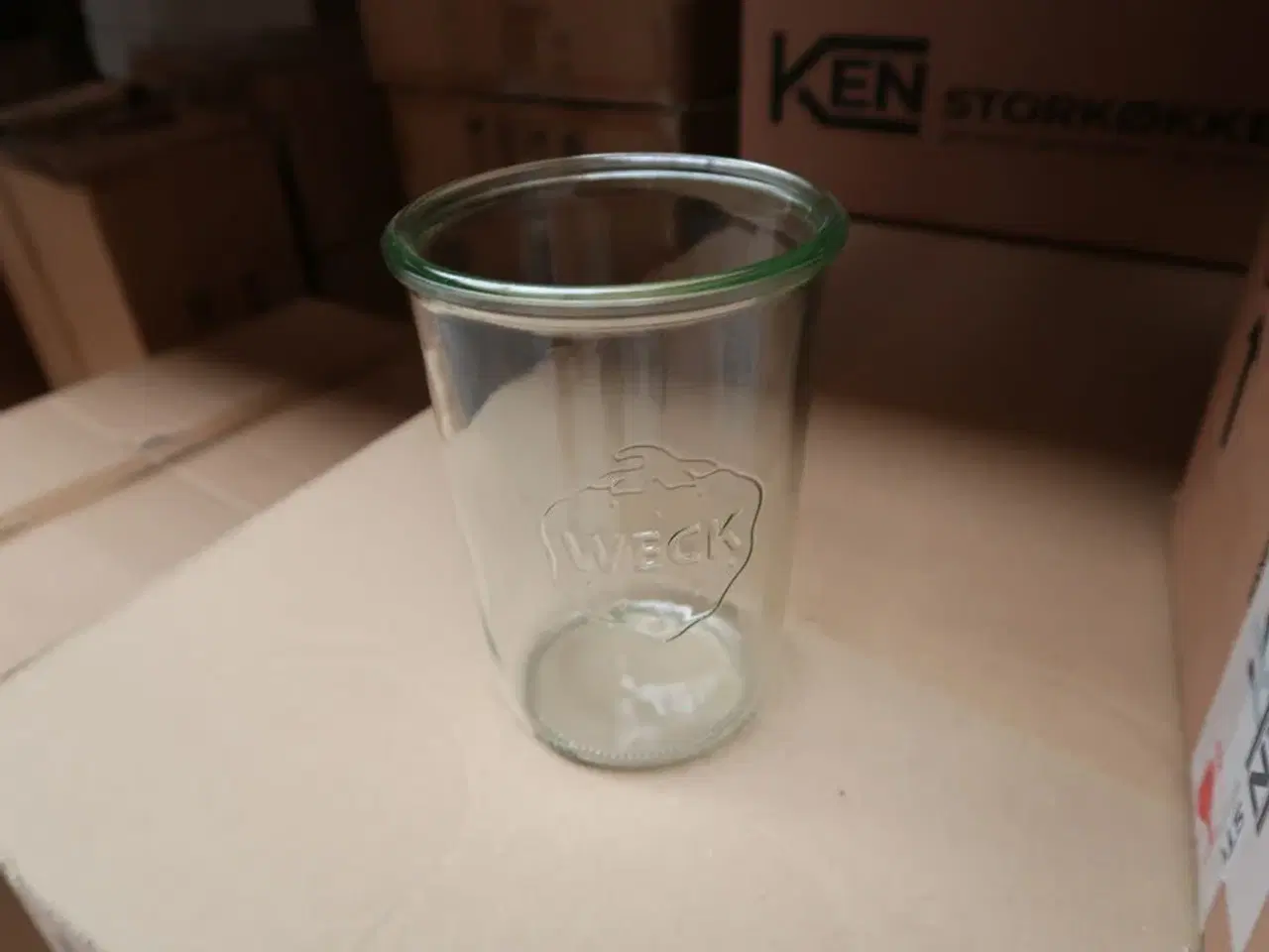 Billede 1 - 112 stk. Patentglas 85 cl u/låg Diam 100 mm Weck