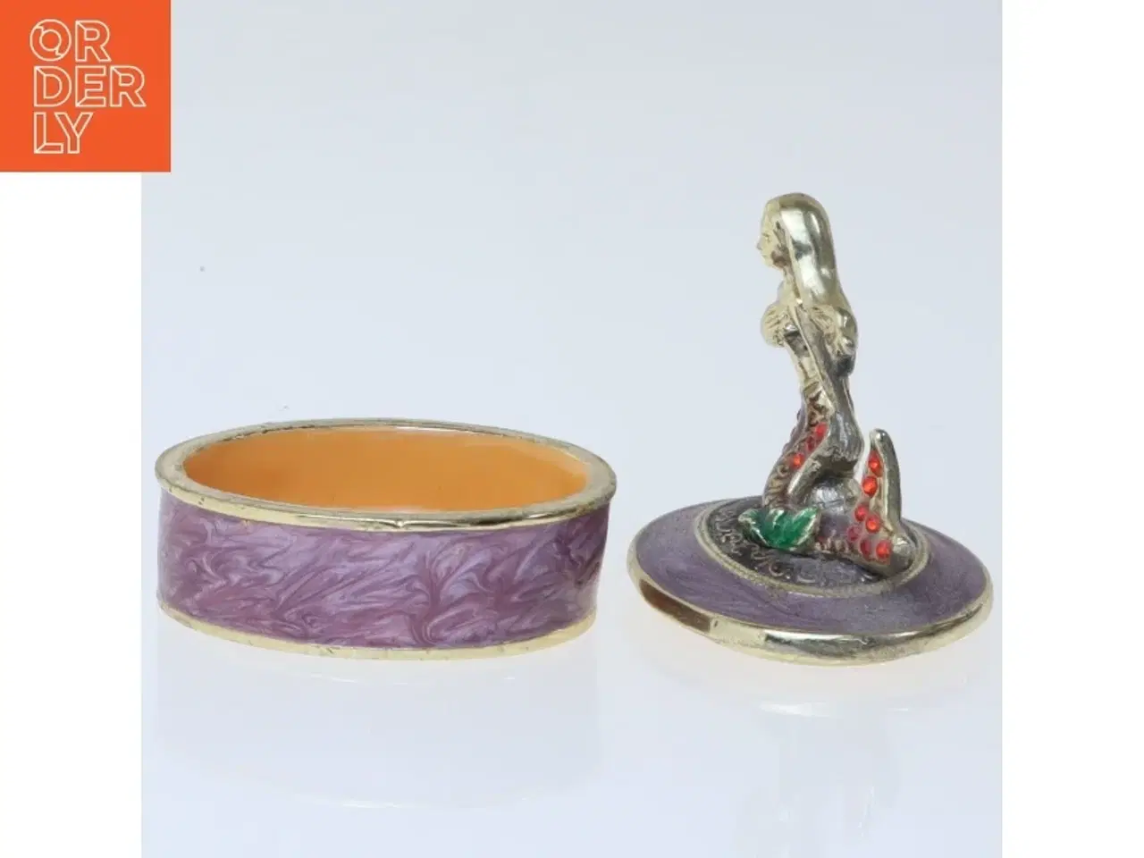 Billede 3 - Lille smykkeæske med havfrue (str. 4,5 cm)