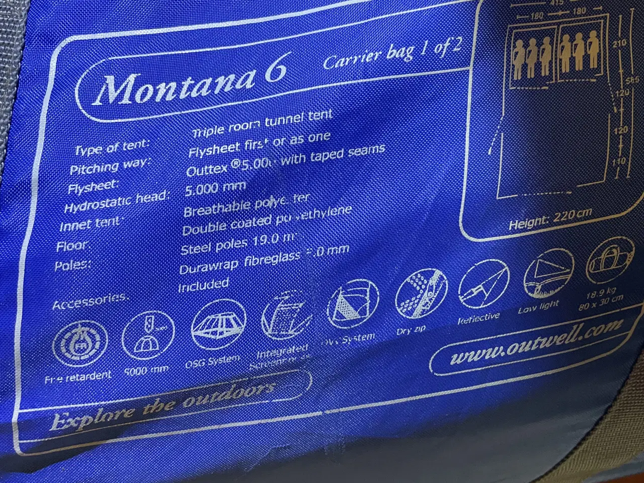 Billede 2 - Outwell telt Montana 6