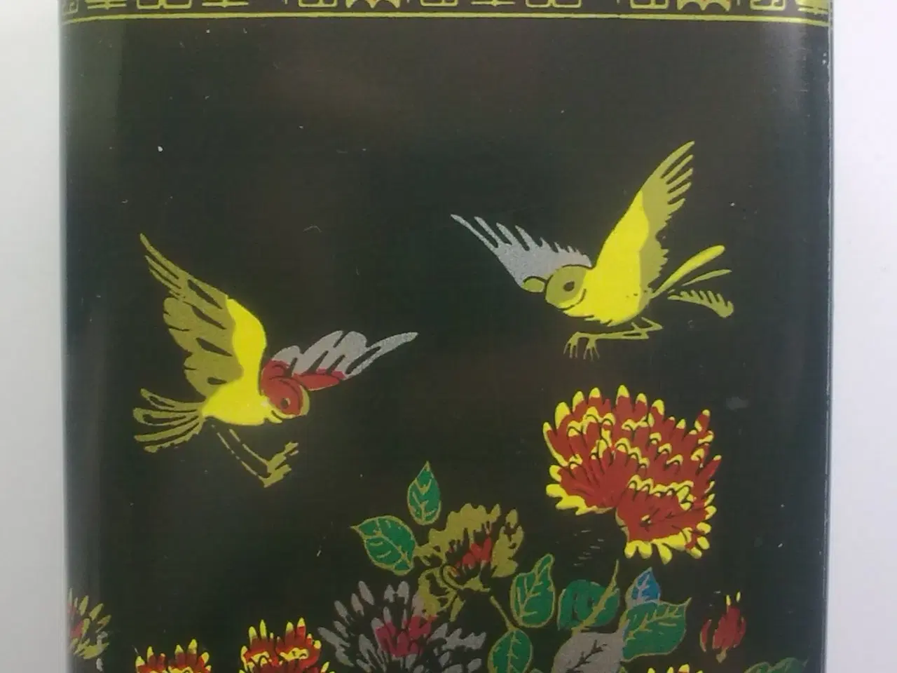 Billede 7 - Gul fugl i mærkeligt træ MASSIV skulptur figur