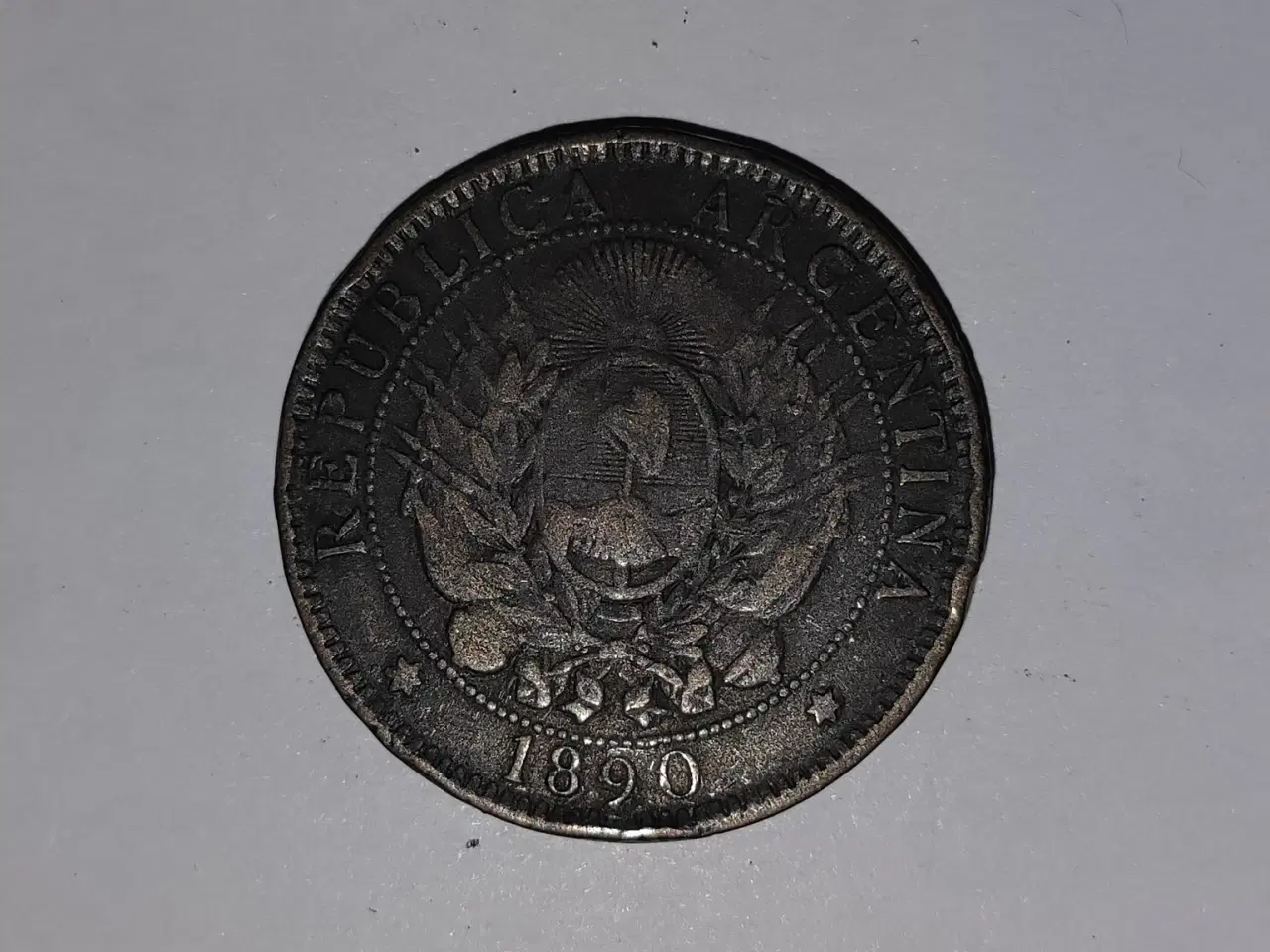 Billede 2 - 2 Centavos Argentina 1890