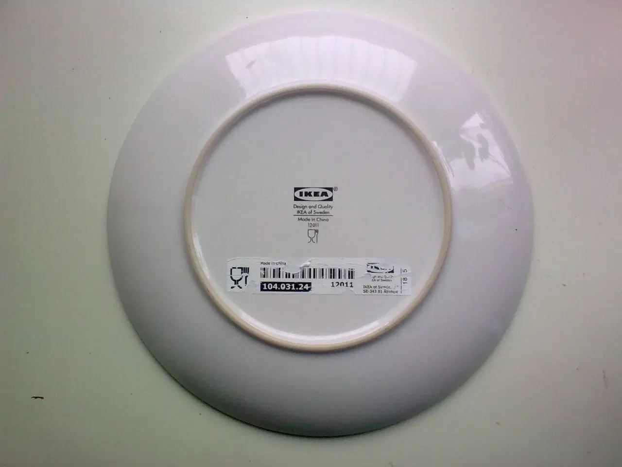 Billede 17 - Kina tallerken håndmalet m guld & sommerfugl