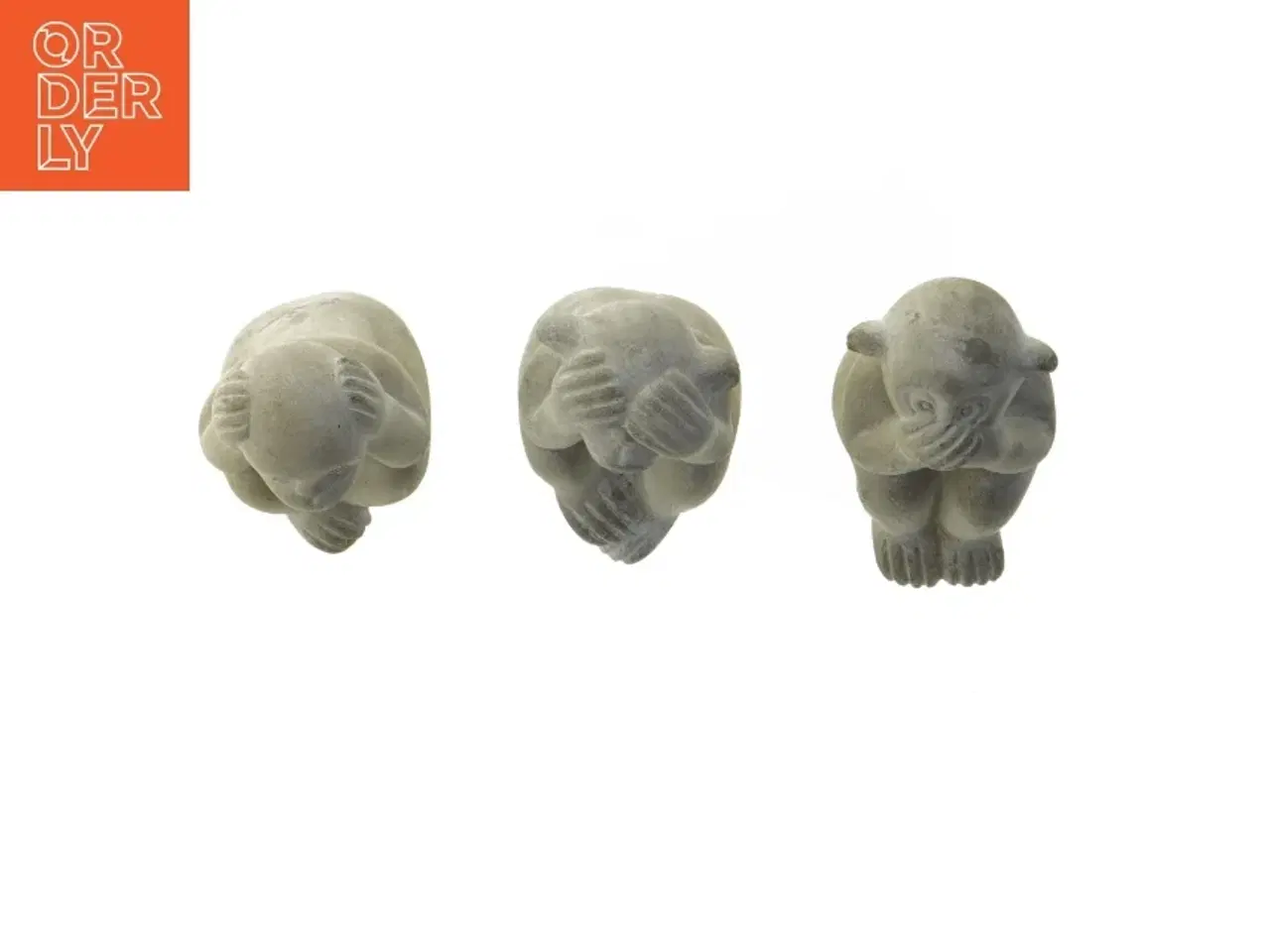 Billede 3 - Tre vise abe-figurer i sten fra Villa Collection (str. 14 cm)