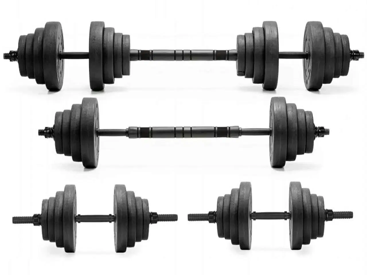 Billede 5 - Håndvægte 2x20kg – Premium Bituminøs Kvalitet