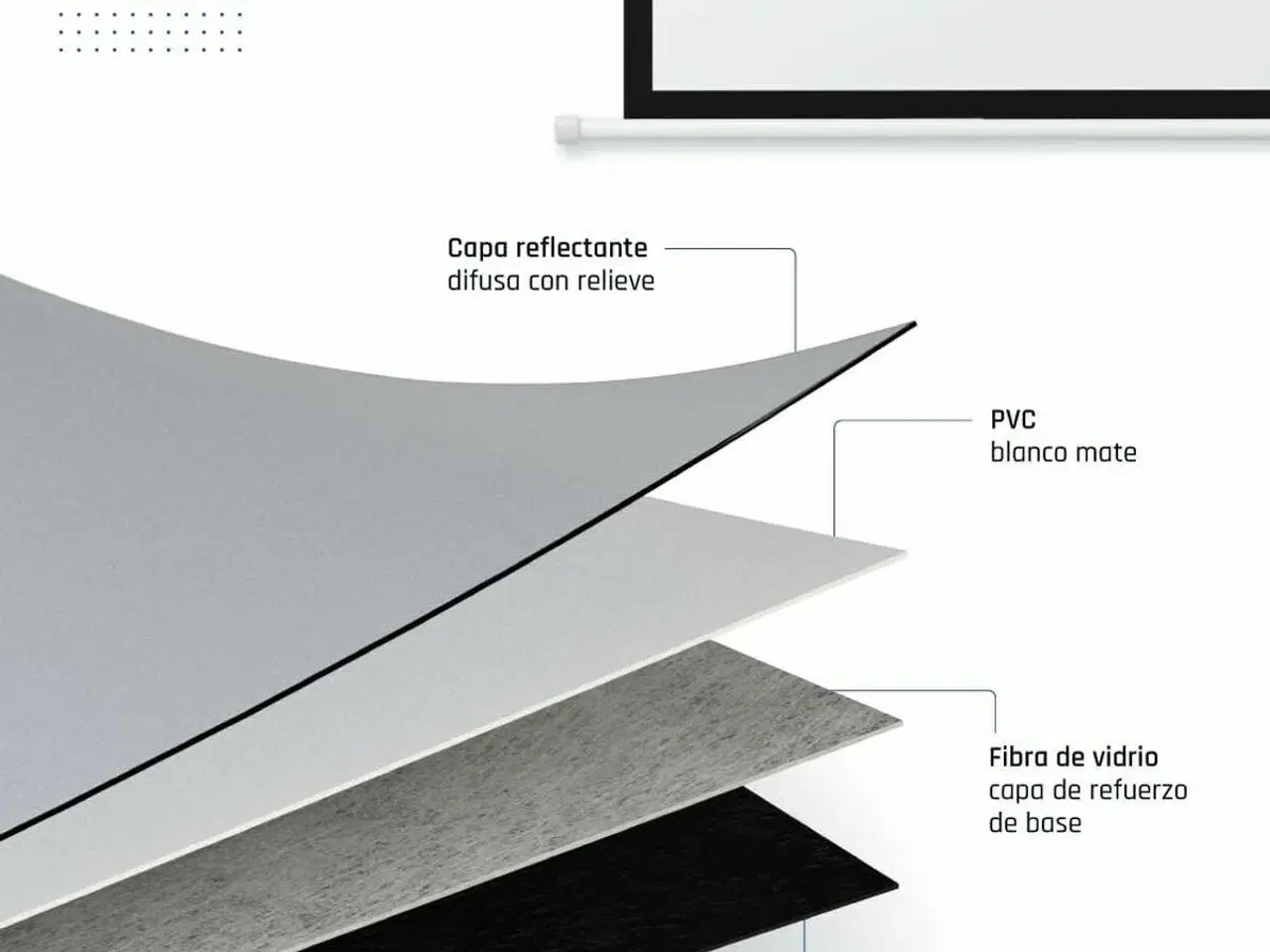 Billede 8 - Projektorlærred 72" 16:9 - manuel autostop