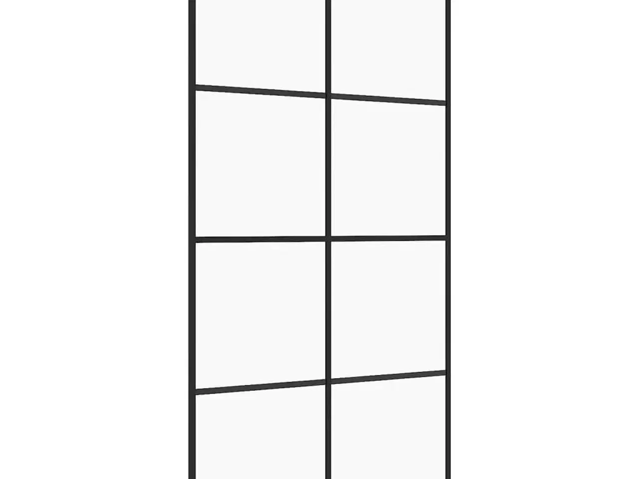 Billede 2 - Brusevæg med klart sikkerhedsglas 140x195 cm sort