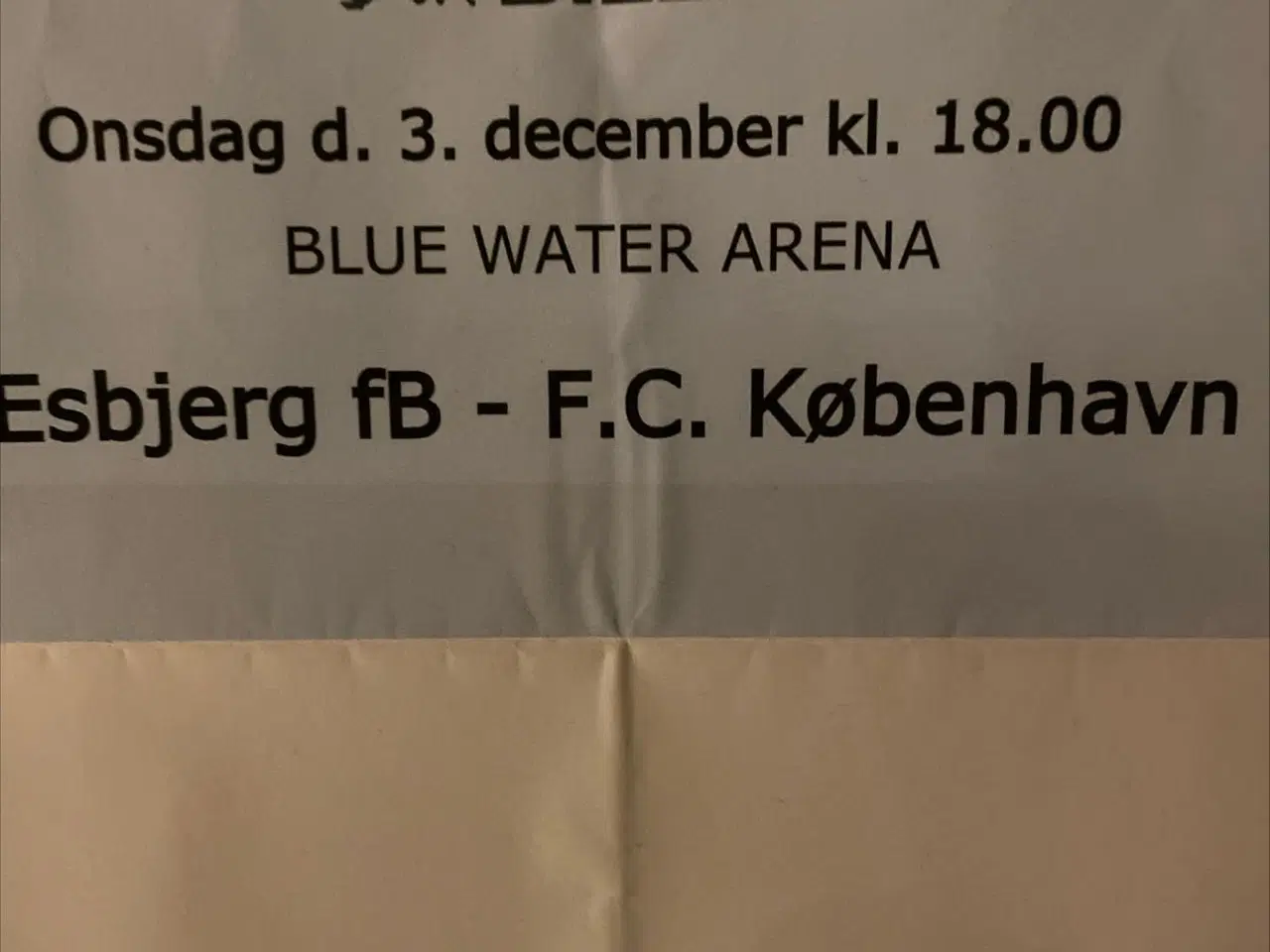 Billede 1 - Fodboldbilletter Esbjerg FCk københven