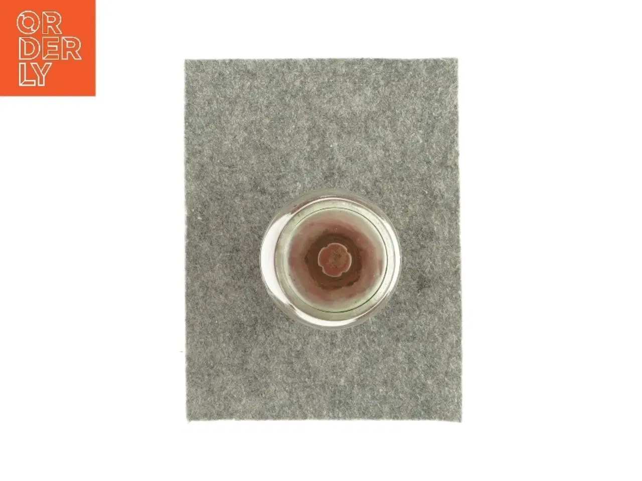 Billede 3 - Rød hyggelampe / lysestage Holmegaard, Per Lütken(str. H: 19 cm )