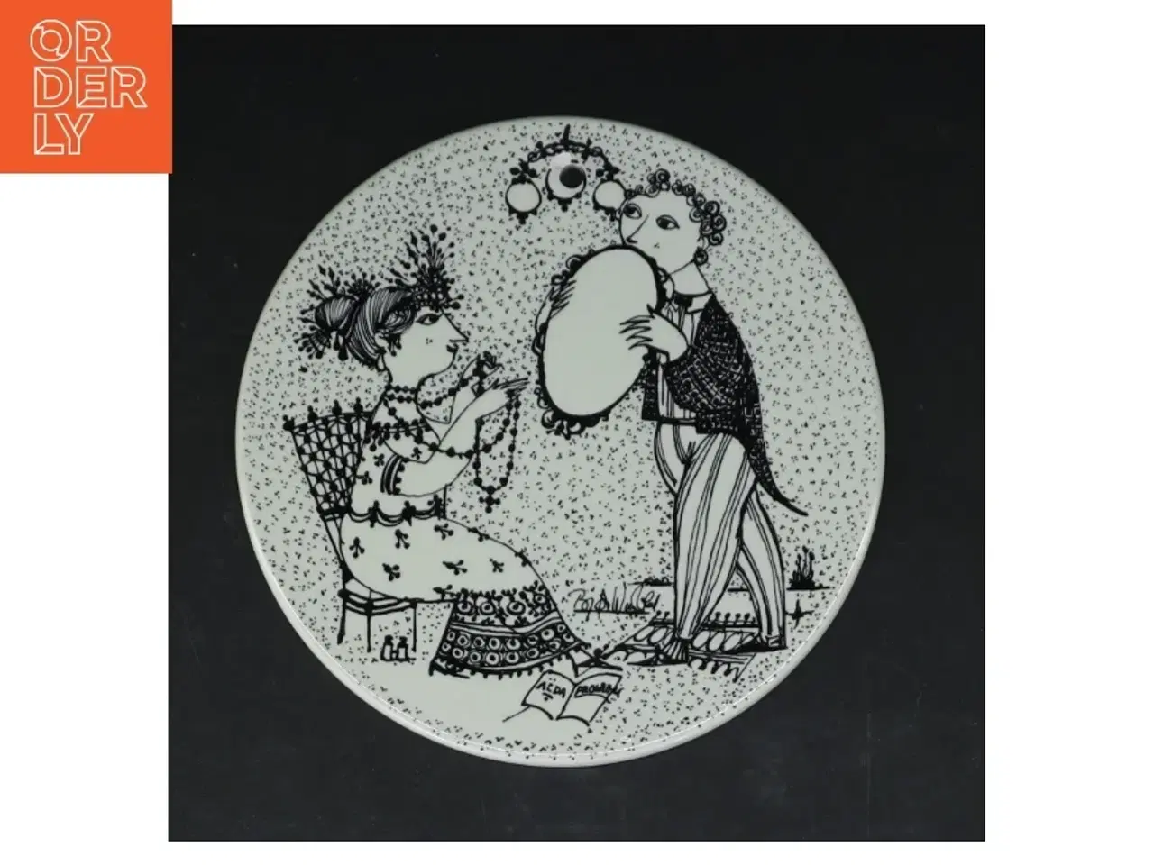 Billede 4 - Dekorative tallerkner med illustrationer, Bjørn Wiinblad fra Nymølle (str. 4 styk. ø. 15 cm)