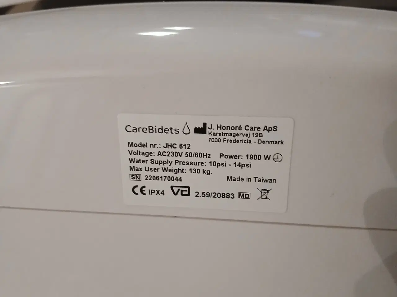 Billede 1 - Carebidets jhc 612