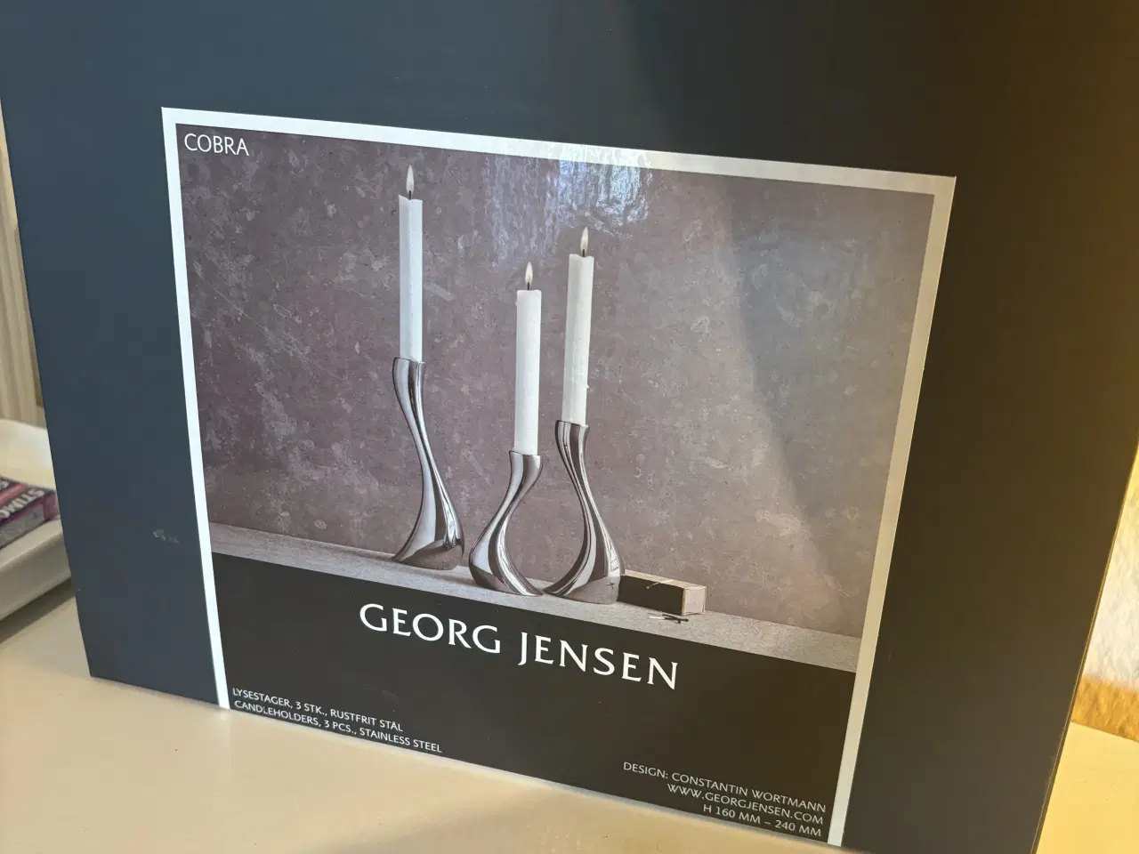 Billede 2 - Georg Jensen Cobra lysestagesæt