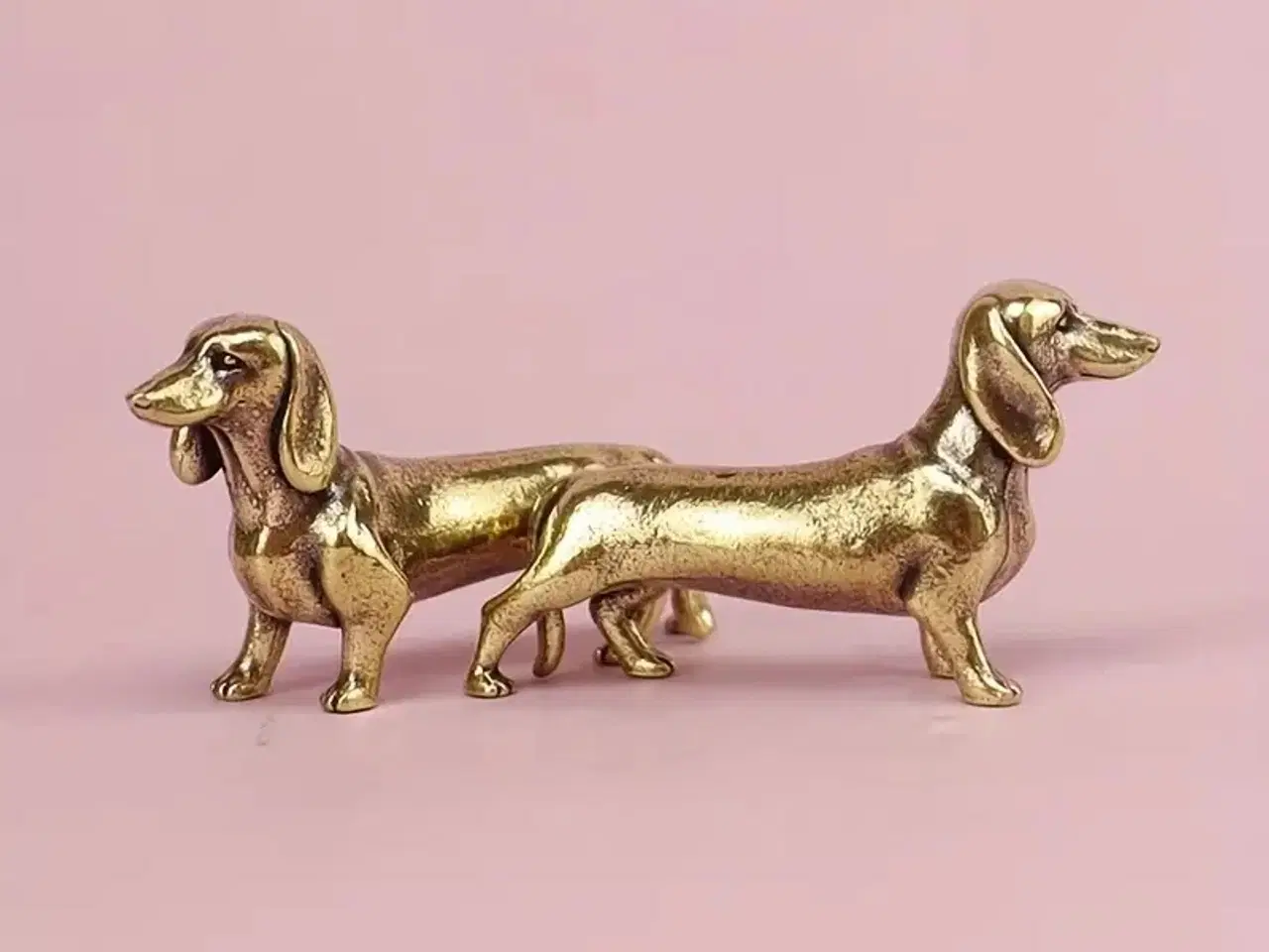 Billede 1 - * Sødeste gravhund - i messing
